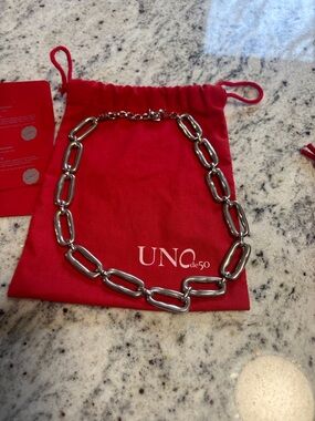 UNO de 50 Silver Chunky Link Necklace - Bold Chain Statement